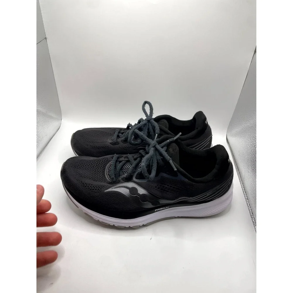 Saucony Ride 14 S10650-45 Sneakers Womens 9.5 Charcoal Black Mesh Running Shoes